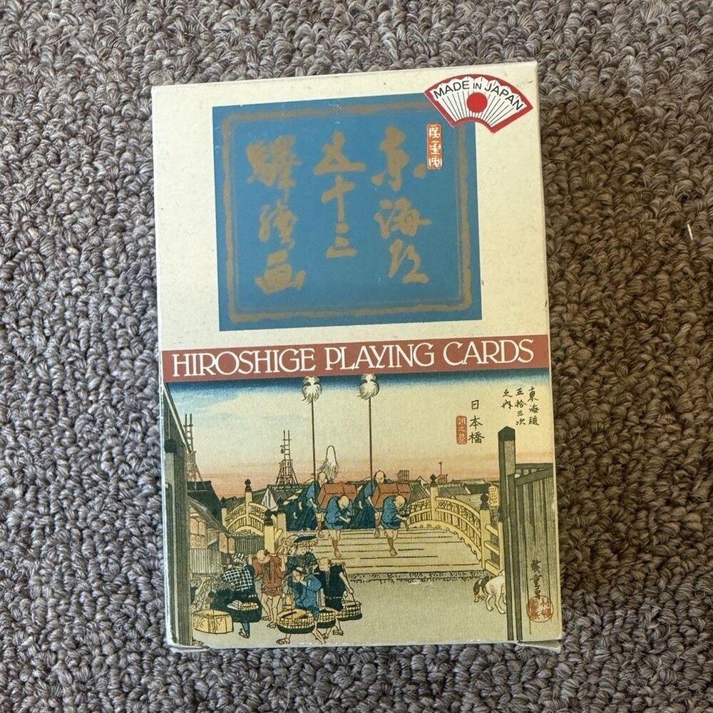 Vintage Hiroshige Playing Cards Silver Edition The 53 Stations of Tokaido Japan